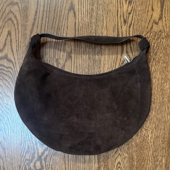 Reformation Rhea Boss Brown Suede Knotted Hobo Bag New NWT - Picture 11 of 11